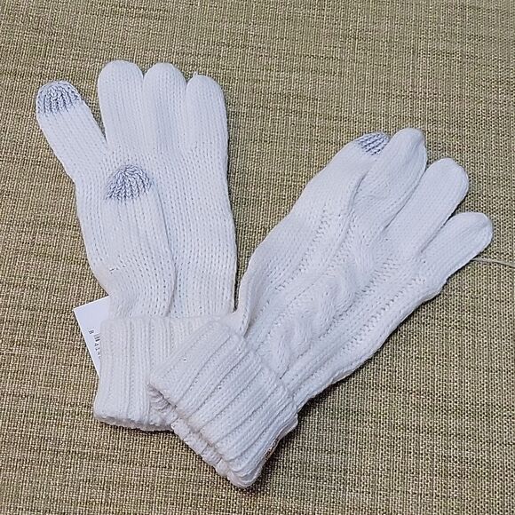 BRAND NEW LUXURY DIVAS KNIT COTTON WOMEN"S GLOVES - Picture 4 of 9